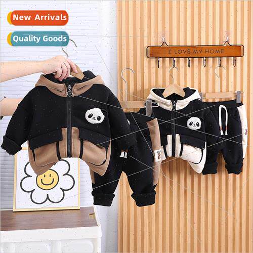 2023 winter new childrens cartoon two-piece Korean  of the p