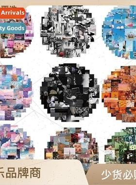 Retro floral landscape graffiti stickers can be decorated lu