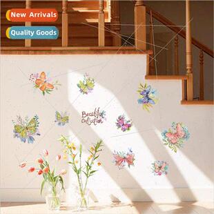 hand painted butterfly New stickers colorful wall liv SK7099