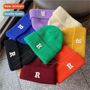 new female Japanese letters winter and fall hat Knitted