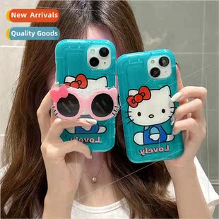 Cartoon cute sunglasses holder cat 适用 Apple 12/13/14Promax