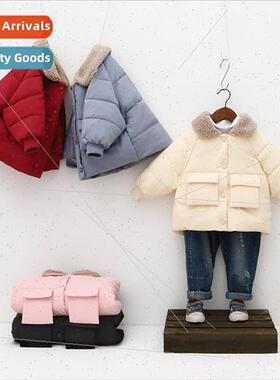 2023 new childrens down cotton clothing Korean  of the winte