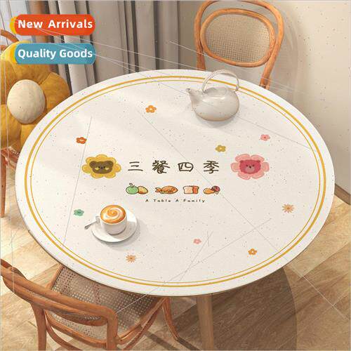 Warm color small fresh leather tablecloth household waterpro