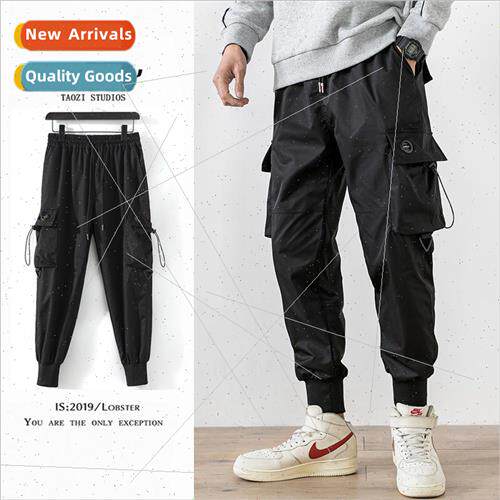 Work pants men Korean nd sports pants drawstring 9 nine pant