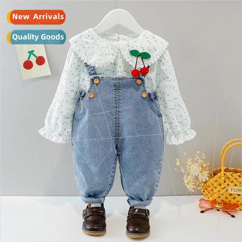 Female baby spring and fall suit 2021 new fall children back