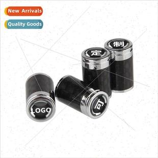 Car logo tire real carbon fiber valve cap universal tire cov