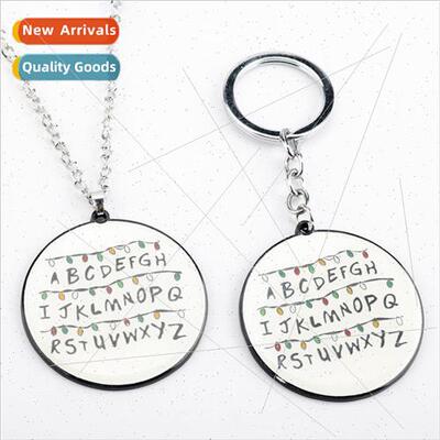 Jewelry Weirdville Oddities 26 Letter Necklace Keychain Allo