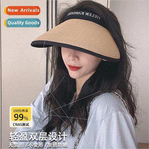 Japan sunscreen hollow top hat female summer sunshade toples