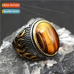 Wind Flame Bully Mens and Womens Rings New Tigers Eye Vintag
