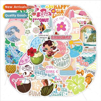 50 pcs Coconut girl b model fresh letters graffiti notebook