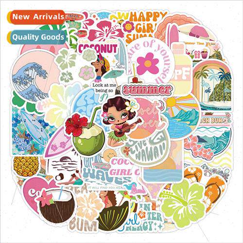 50 pcs Coconut girl b model fresh letters graffiti notebook