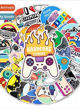 50 gamepad luggage stickers creative paper doodle waterproof