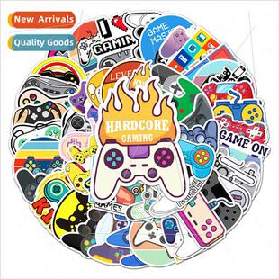 50 gamepad luggage stickers creative paper doodle waterproof