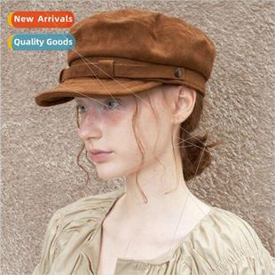 fall and Japanese cap bere hat female retro Octagonal winter