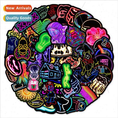 50 pcs of the fourth set of neon graffiti stickers car cell