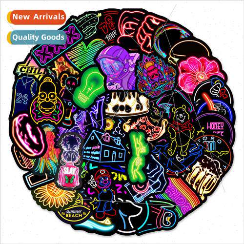 50 pcs of the fourth set of neon graffiti stickers car cell