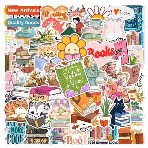 50 new reading stickers cell phone case tablet suitcase ther