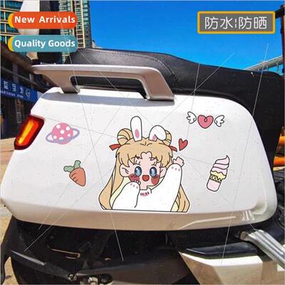 American girl cartoon animation electric car stickers turtle