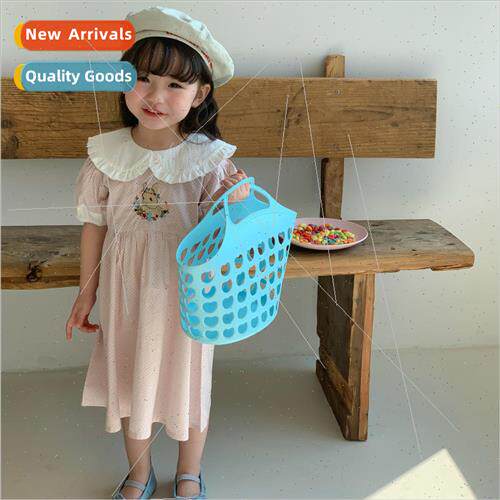 Girls sweet and 适用eign doll collar polka dot dress Korean