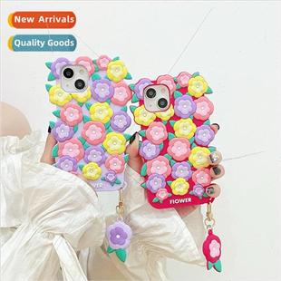 适用 apple 13 silicone girl flower xr phone case iphonexs ma