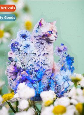 Cat Manor series stickers light retro cute pet waterproof di