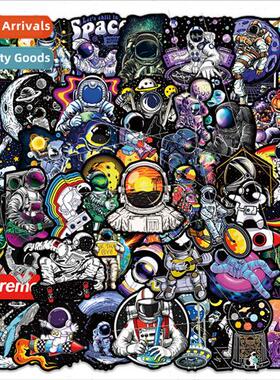 50 Black Cool Astronaut Graffiti Stickers ggage Laptop Guita