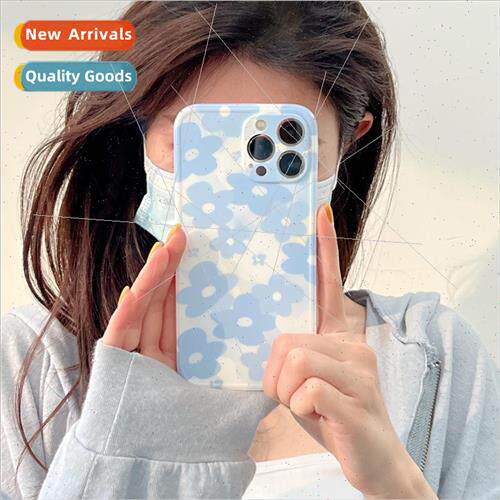 适用 iphone13pro max blue flowers apple 12 phone case 11 new