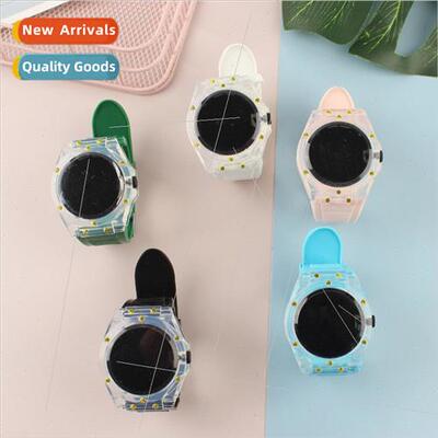 New transparent with diamond led electronic watch womens mul