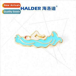 Badge Metal Swimming Pool Compet Professional Sports Swimmer