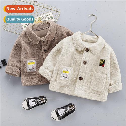 Winter new small children thickened childrens coat solid col