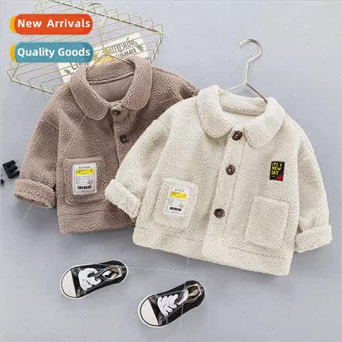 Winter new small children thickened childrens coat solid col
