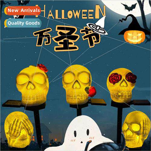 New devil skull lights solar resin lights ghost festival par