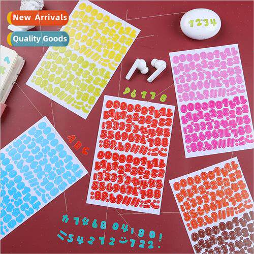 2 packs of candy color letter stickers waterproof digital st