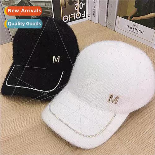 New 2021 baseball cap female fall and winter inlaid diamond
