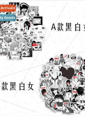 Anime sexy goddess stickers 30 black and white secondary cel