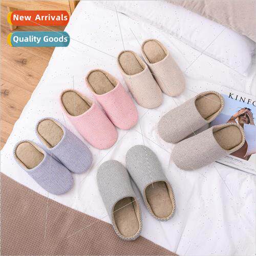 New Japanese home soft bottom wooden floor cotton slippers w
