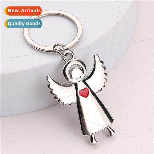 Virgin wings angel metal keychain religious church advertisi