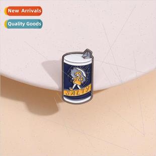salt alloy badge metal shaker cute cartoon brooch jar New
