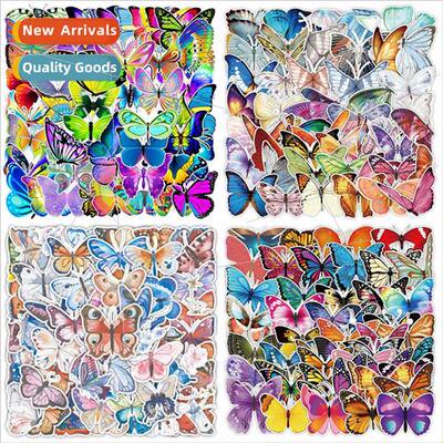 200 -repeating butterfly graffiti stickers refrigerator cell