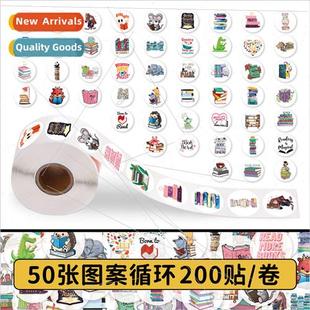 200 Stickers Book Roll Stickers Book Reading Decorations Tab