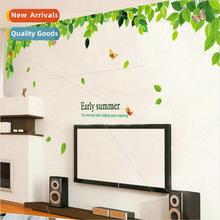 Rustic green living room bedroom sofa background wallpaper A