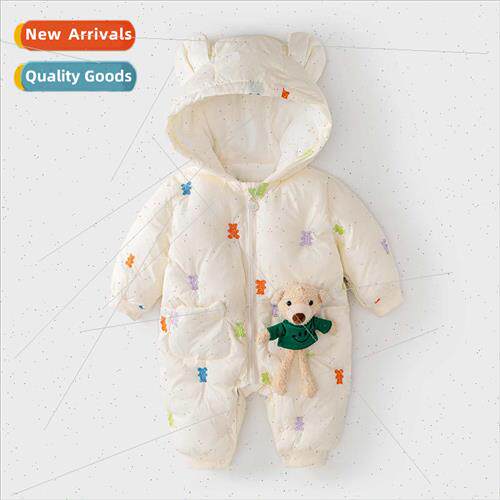 Baby onesie 2023 winter padded and thickened baby clothes 适