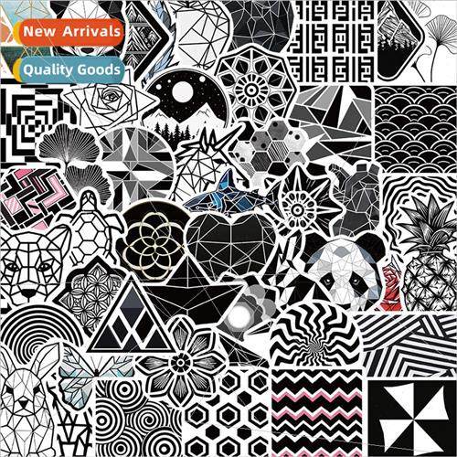 52 cartoon geometric pattern graffiti stickers decorative ha