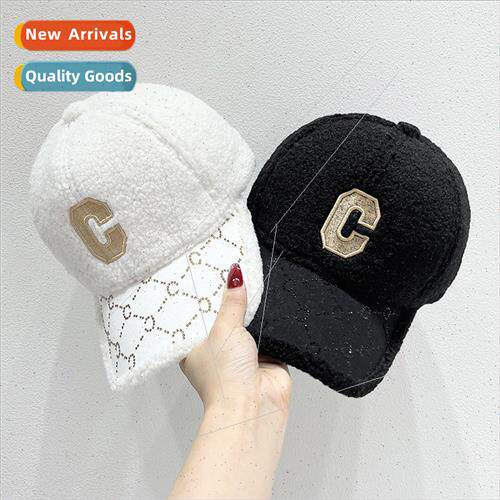 New winter Korea wild warm embroidered C letters baseball ca