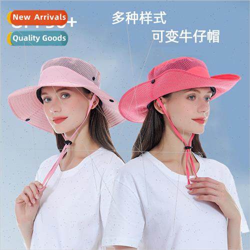 2023 new outdoor sunscreen fishermans hat summer ladies suns