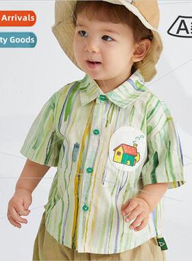 2023 new summer childrens shirts in small children Korean  o
