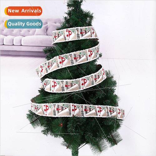 2023 new christmas 6 meters ribbon fine hemp christmas e dec