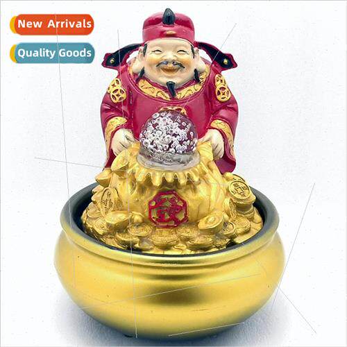 Resin water fountain God of 适用tune office desktop ornament