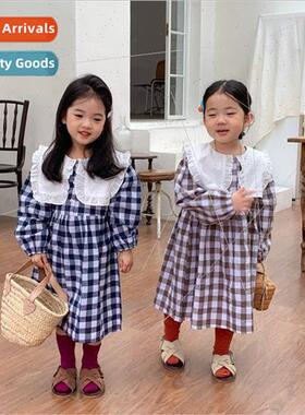Korean childrens dress spring and fall new childrens Korean