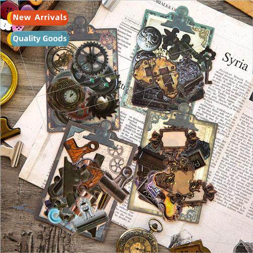PET Stickers Town Series Alien Vintage Machinery Seal Sticke